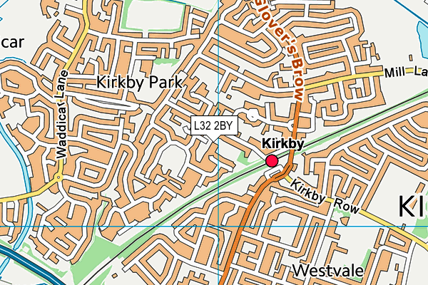 L32 2BY map - OS VectorMap District (Ordnance Survey)