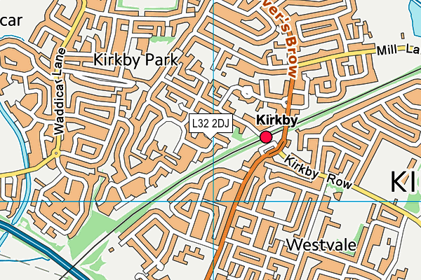 L32 2DJ map - OS VectorMap District (Ordnance Survey)