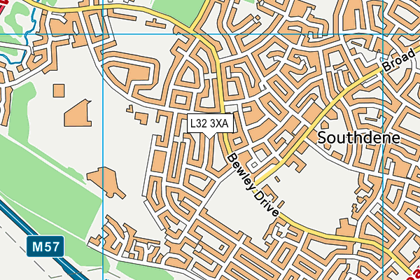 L32 3XA map - OS VectorMap District (Ordnance Survey)