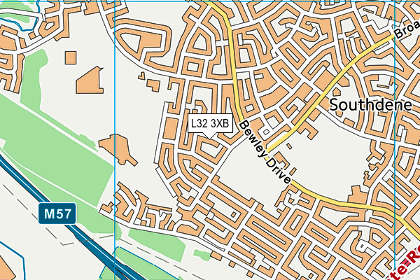 L32 3XB map - OS VectorMap District (Ordnance Survey)
