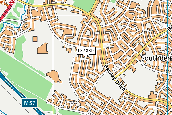 L32 3XD map - OS VectorMap District (Ordnance Survey)