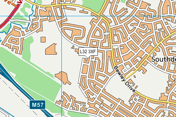 L32 3XF map - OS VectorMap District (Ordnance Survey)