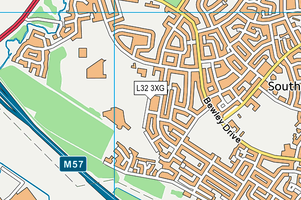 L32 3XG map - OS VectorMap District (Ordnance Survey)