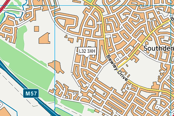 L32 3XH map - OS VectorMap District (Ordnance Survey)