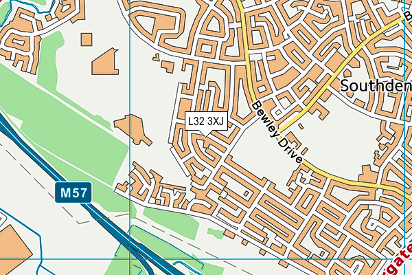 L32 3XJ map - OS VectorMap District (Ordnance Survey)