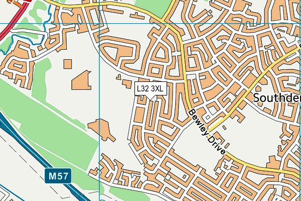 L32 3XL map - OS VectorMap District (Ordnance Survey)