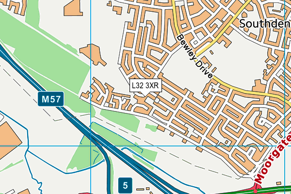 L32 3XR map - OS VectorMap District (Ordnance Survey)
