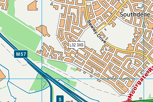 L32 3XS map - OS VectorMap District (Ordnance Survey)