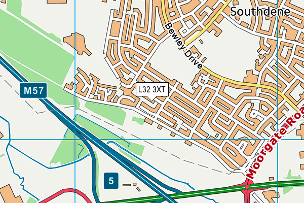 L32 3XT map - OS VectorMap District (Ordnance Survey)