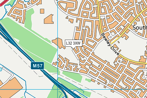 L32 3XW map - OS VectorMap District (Ordnance Survey)