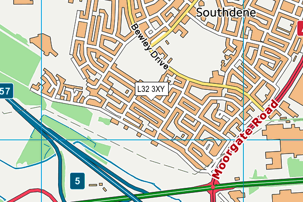 L32 3XY map - OS VectorMap District (Ordnance Survey)