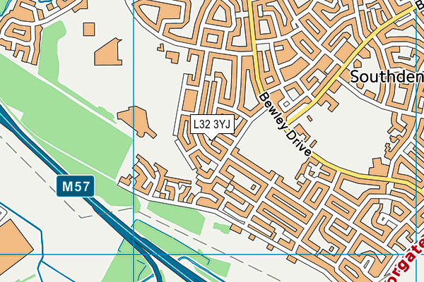 L32 3YJ map - OS VectorMap District (Ordnance Survey)