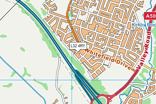 L32 4RY map - OS VectorMap District (Ordnance Survey)