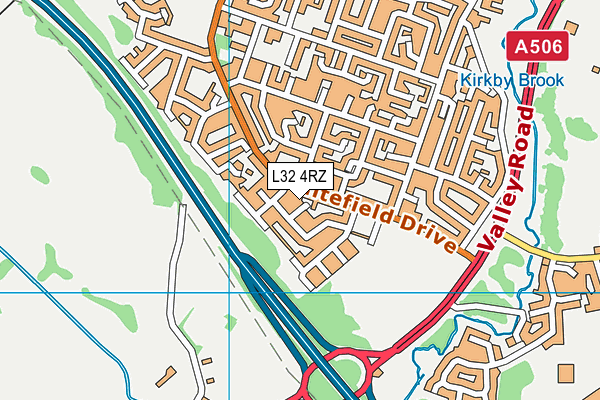 L32 4RZ map - OS VectorMap District (Ordnance Survey)
