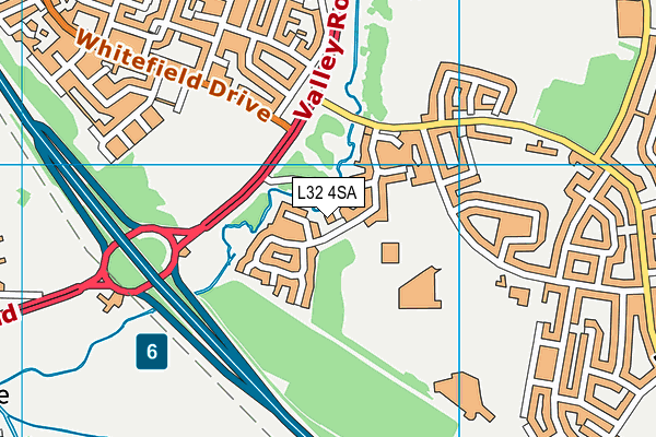 L32 4SA map - OS VectorMap District (Ordnance Survey)