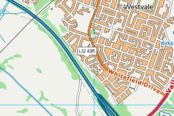 L32 4SR map - OS VectorMap District (Ordnance Survey)