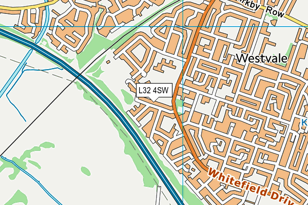 L32 4SW map - OS VectorMap District (Ordnance Survey)