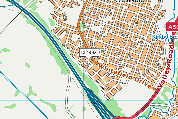 L32 4SX map - OS VectorMap District (Ordnance Survey)