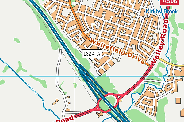 L32 4TA map - OS VectorMap District (Ordnance Survey)