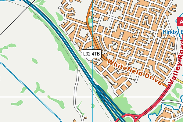 L32 4TB map - OS VectorMap District (Ordnance Survey)