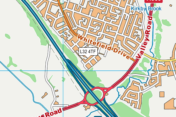L32 4TF map - OS VectorMap District (Ordnance Survey)