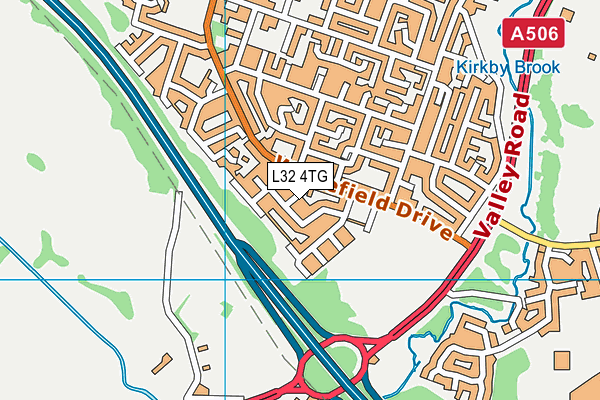 L32 4TG map - OS VectorMap District (Ordnance Survey)