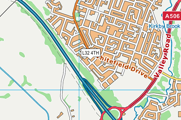 L32 4TH map - OS VectorMap District (Ordnance Survey)