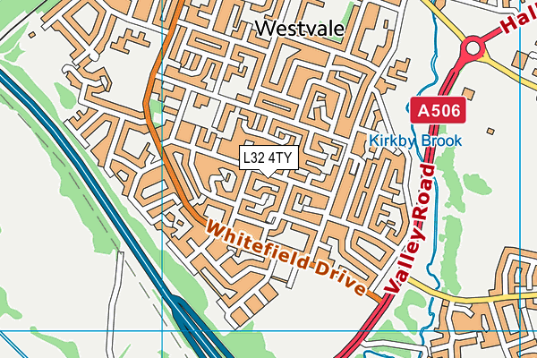 L32 4TY map - OS VectorMap District (Ordnance Survey)