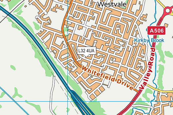 L32 4UA map - OS VectorMap District (Ordnance Survey)