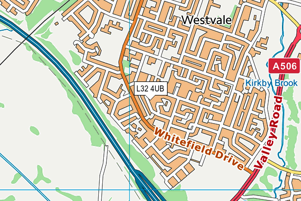 L32 4UB map - OS VectorMap District (Ordnance Survey)