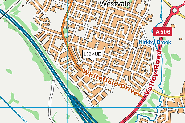 L32 4UE map - OS VectorMap District (Ordnance Survey)