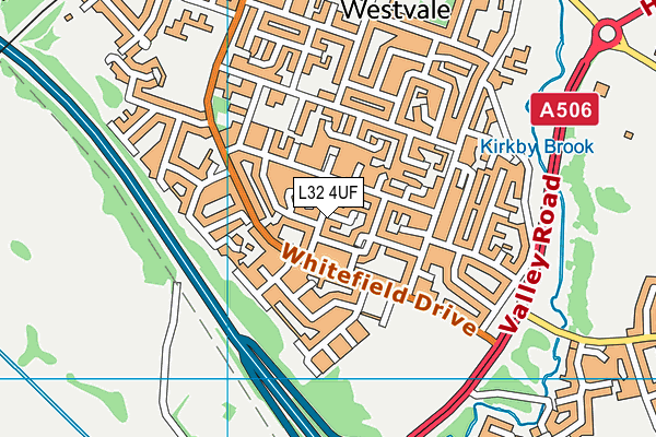 L32 4UF map - OS VectorMap District (Ordnance Survey)