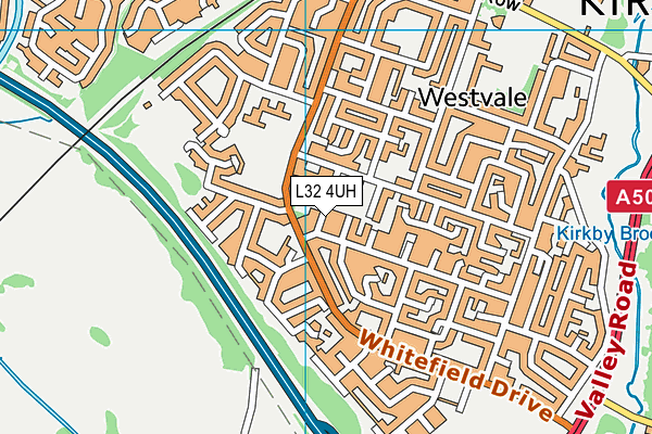 L32 4UH map - OS VectorMap District (Ordnance Survey)