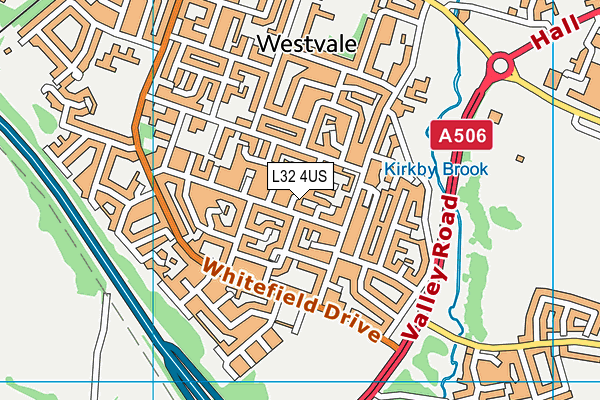 L32 4US map - OS VectorMap District (Ordnance Survey)