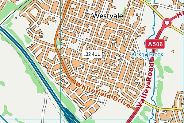 L32 4UU map - OS VectorMap District (Ordnance Survey)