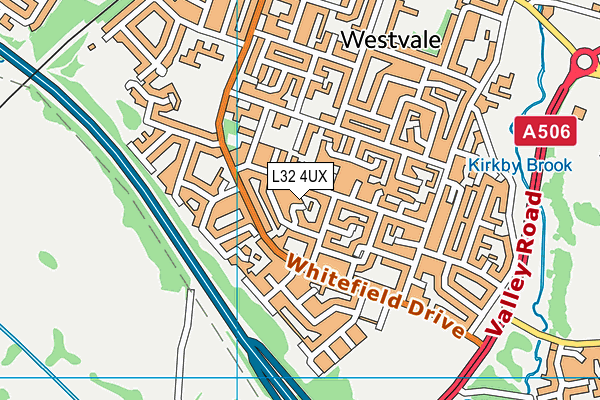 L32 4UX map - OS VectorMap District (Ordnance Survey)