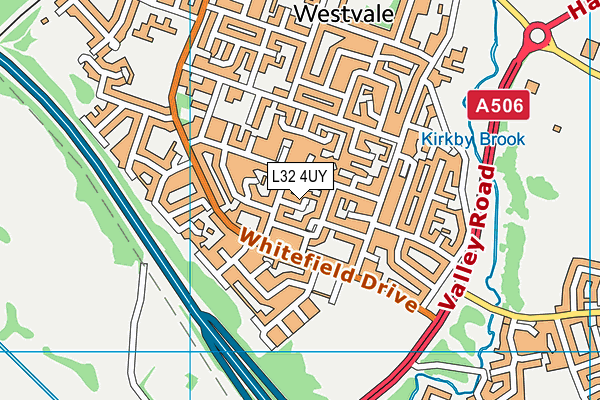 L32 4UY map - OS VectorMap District (Ordnance Survey)