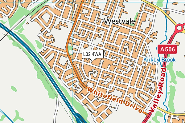 L32 4WA map - OS VectorMap District (Ordnance Survey)