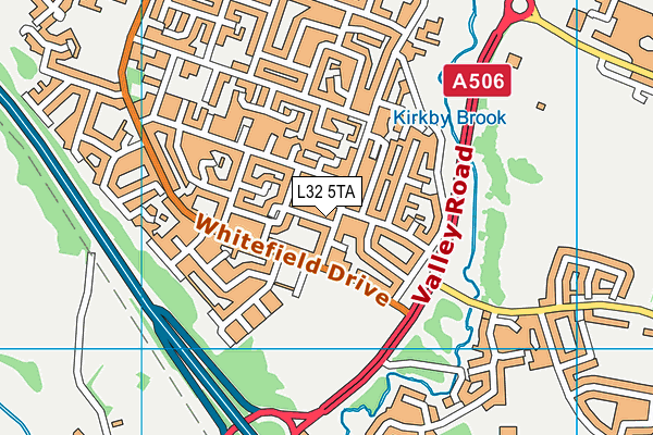 L32 5TA map - OS VectorMap District (Ordnance Survey)