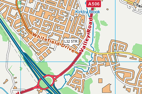 L32 5TR map - OS VectorMap District (Ordnance Survey)