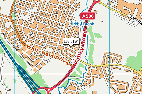 L32 5TW map - OS VectorMap District (Ordnance Survey)