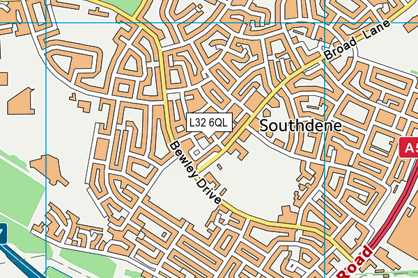 L32 6QL map - OS VectorMap District (Ordnance Survey)