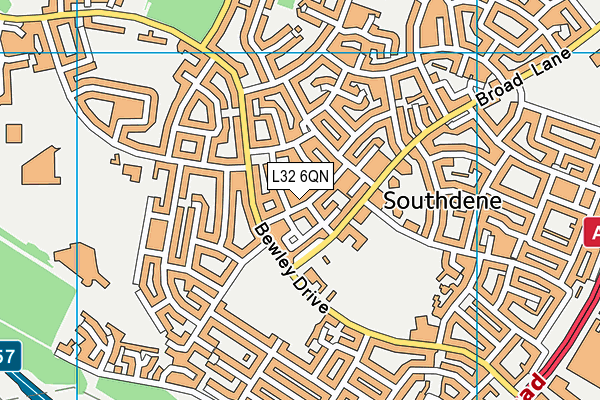 L32 6QN map - OS VectorMap District (Ordnance Survey)