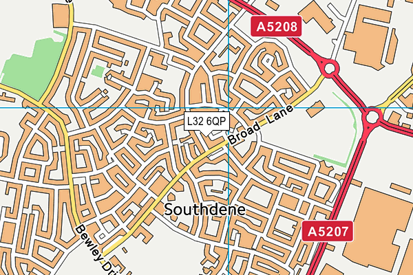 L32 6QP map - OS VectorMap District (Ordnance Survey)