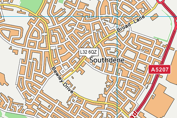 L32 6QZ map - OS VectorMap District (Ordnance Survey)