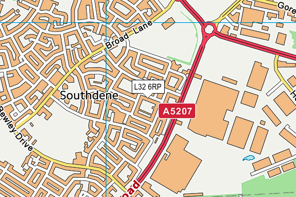 L32 6RP map - OS VectorMap District (Ordnance Survey)