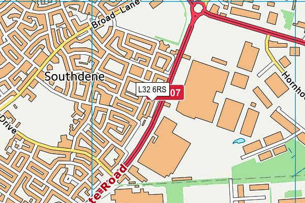 L32 6RS map - OS VectorMap District (Ordnance Survey)