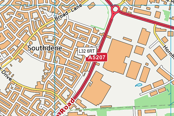 L32 6RT map - OS VectorMap District (Ordnance Survey)