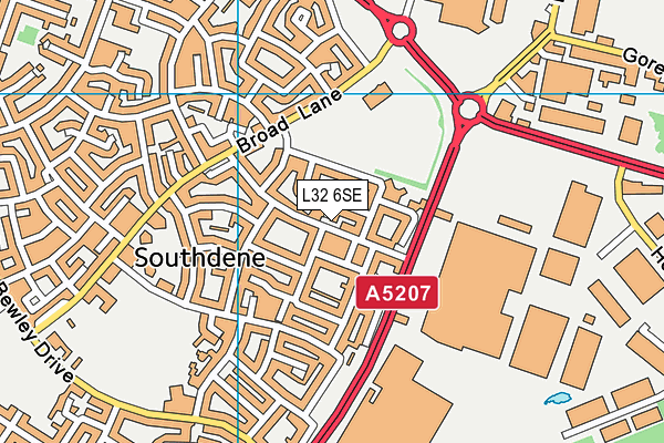 L32 6SE map - OS VectorMap District (Ordnance Survey)
