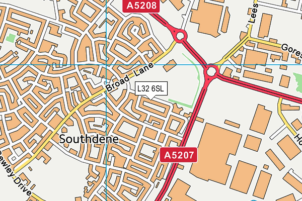 L32 6SL map - OS VectorMap District (Ordnance Survey)